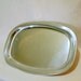 MINIMALIST DANISH MODERN Large Vintage Silver Platter or Cocktail Tray by Gense Sweden Stainless Steel Simple Scandinavian Design