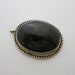 Pendant Silver Black Stone Large Oval