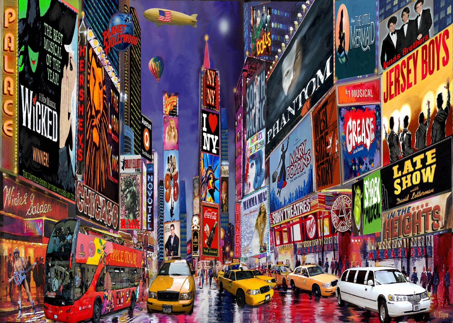 Times Square New York City Framed Art Print On By Gothamcityprints