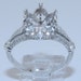18K White Gold Unique 2 ct Round Diamond Engagement Ring Setting Vintage Style