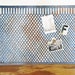 Industrial Metal Grate, Magnetic Bulletin Board, Rusty Blue- Free Shipping