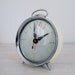 vintage cream wind up clock