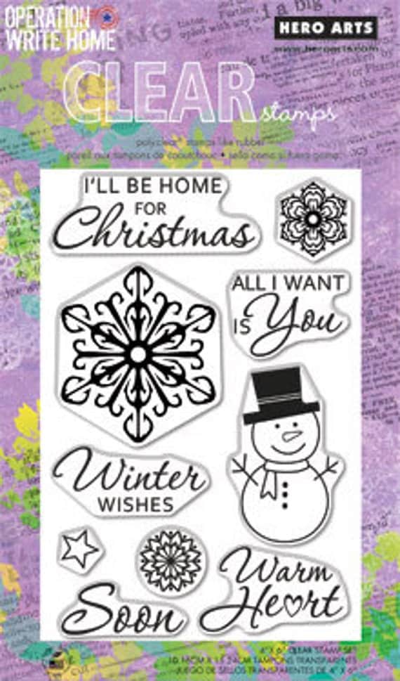 SALE Hero Arts Winter Wishes Operation Write Home