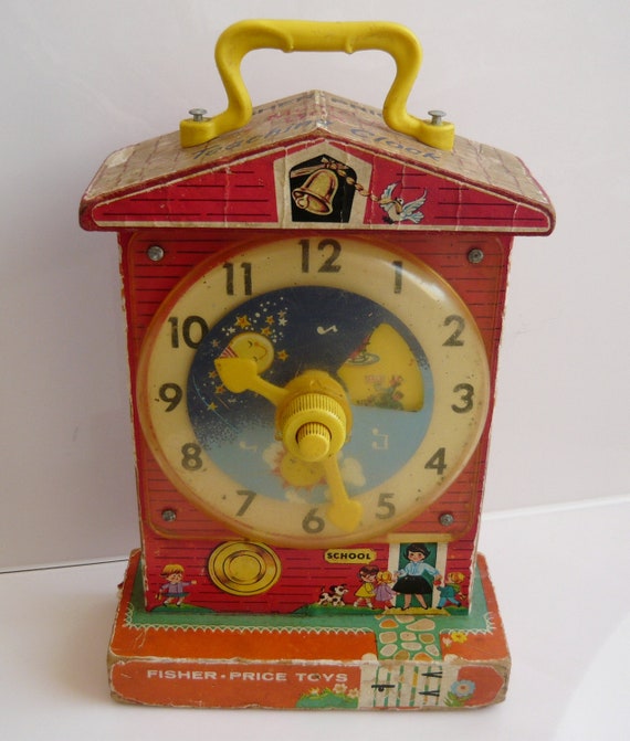 music box teaching clock fisher price