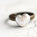 Heart Ring / Pearl Ring - delicate, romantic ring