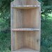 Reserved for Linda --- Brown Barnwood Corner Shelf - 32 inches tall, 3 shelves
