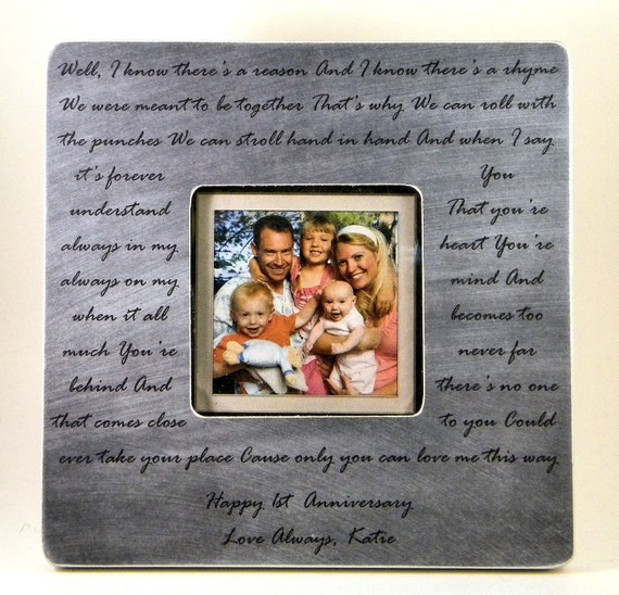 Song Lyrics Anniversary Frame Wedding Song by PersonalizedFrames1