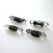 Tibetan Black Quartz Points 27-28mm Lot of 4 Raw Rough Natural Crystals Double Terminated (Lot No. 743)