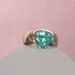 Vintage Sterling Silver Ring with Blue Stone Size 7 - 8