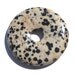 40mm Natural Dalmatian Jasper Stone Donut Pendant Black Beige