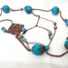 Felt Necklace / Felt Ball Necklace/ Felt Beaded Necklace / Felt Jewelry / Turquoise