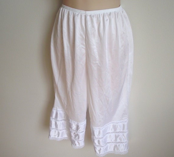 Items similar to Vintage Panties Petti Slip white nylon bloomers ...