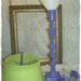 Vintage Tole Lamp Upcycled Eclectic Lime