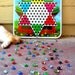 Vintage chinese checkers unusual marbles