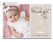 Photo Holiday Card It Really Is A Wonderful Life Script Elegant Holiday Card Greeting Card DIY Digital or Printed - Tomlinson style Il_170x135