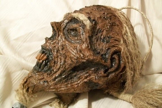 Severed Head of a Warlock / life size rotting corpse head
