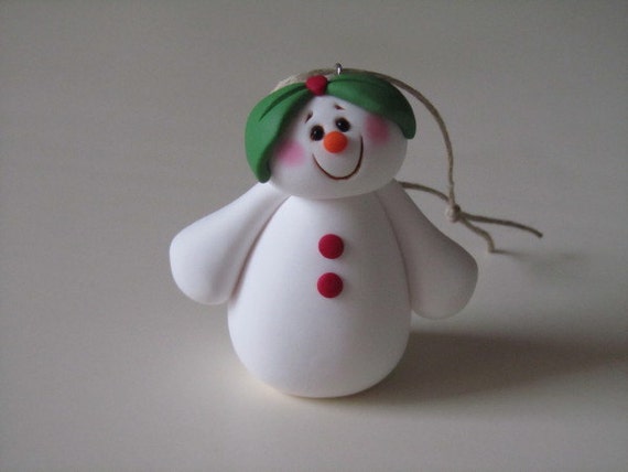 polymer clay christmas snowman ornament polymer clay christmas snowman ornament