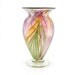 Hand Blown Art Glass Vase - Peach, Purple, and Pink