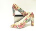 Barkcloth Inspired Hand Painted Pumps