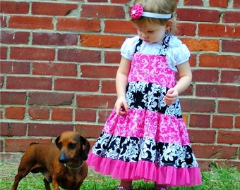 Toddler Dress Pattern, INSTANT DOWNLOAD, Pdf Sewing Pattern, Dress Pattern Girl, Girl's Tiered Dress ( pdf pattern )