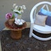 Barbie Doll House COZY CHAIR VIGNETTE Room Furniture & Accessories Bedroom Patio Wicker