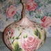Gourd, Hand Painted Gourd, Roses,Shabby Chic, Patio Deco,
