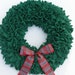 Green Wreath - Fleece Wreath - Door Wreath - Indoor Wreath - Christmas Wreath - Holiday Wreath - Rag Wreath - Winter Wreath