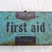 metal First Aid Kit box wall art supply home decor Nurse Doctor antique