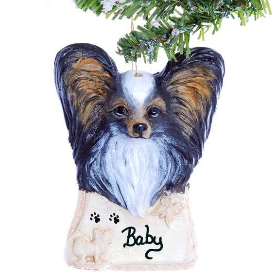 papillon personalized christmas ornament the butterfly dog papillon personalized christmas ornament the butterfly dog