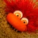 Orange and Red Monster Hair Clip