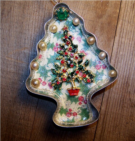 Items similar to Christmas Tree Cookie Cutter Ornament Made from a