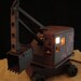 Upcycled Vintage Rusty Steam Shovel Toy Lamp