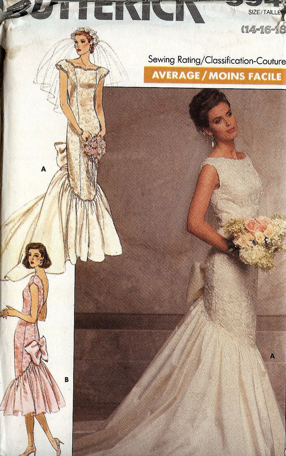  PATTERN  Butterick 5941 Wedding  Dress  fitted by whitestarheart