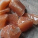 Orange Calcite, undrilled. natural unpolished, naturally shiney. Beautiful. Soothing and Calming in your palm, FREE Shipping