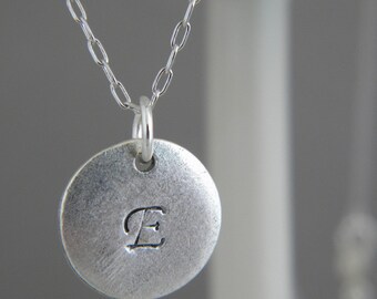 Silver Initial Necklace