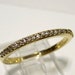 Estate Vintage 0.20ct Prong Set ROUND Diamond wedding band, ring in 14k yellow gold. Stackable Ring