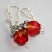 Coral czech glass beaded earrings baroque beaded dangle earrings bohemian glass ear rings