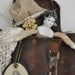 Reserved for Melissa Porcelain doll leather tool bag