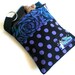 Batik Rose and Purple Polka Dots Pooch Pouch Clip-on Leash Accessory Bag