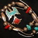 PAWN NAVAJO THUNDERBIRD Necklace Sterling Turquoise c1960