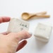 Ceramic Salt and Pepper Cellars in Red by RossLab- A dash of... pepper, a pinch of... salt
