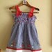 Blue Gingham Strawberry Sun Dress 24m