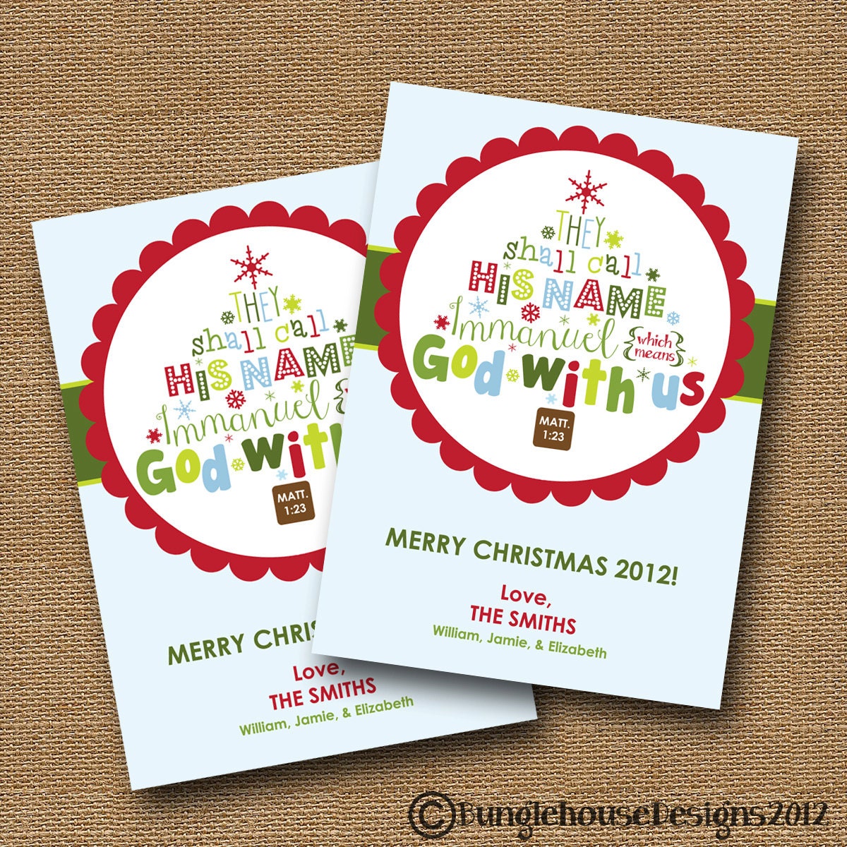 Printable Christian Christmas Card DIY PRINTABLE