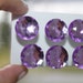 Sparkling Gem Purple Round Push Pins/ Thumb Tacks Set of 6