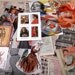Collage Ephemera Pack: 1950's Fashions, Vintage Atlas Pages, Sears and Roebuck Catalog Pages, Botticelli Art Stickers and More-- 40 pieces