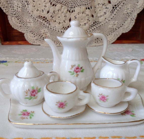 Miniature Victorian Tea Set Tearoom Set Doll by MountainThyme1