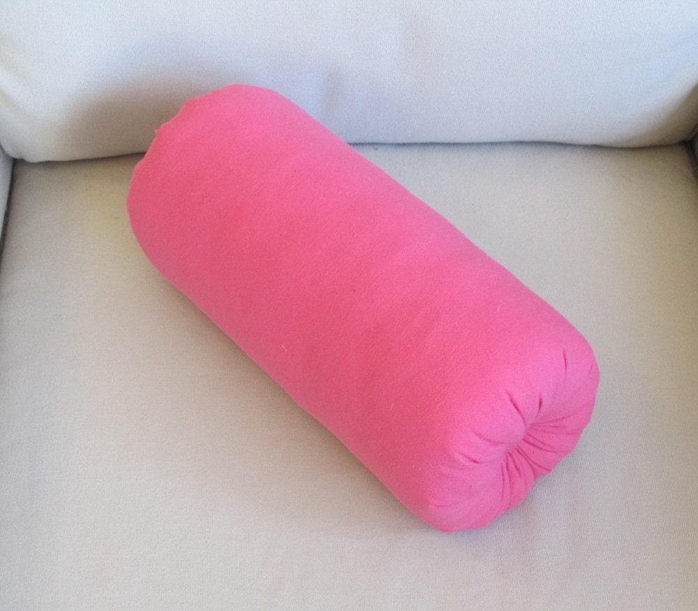 bubblegum pink cotton duck bolster pillow 16 x 6