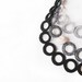 Bib necklace ombrè grey black / Statement crochet necklace / Fiber necklace / Winter fashion / Crochet jewelry / Luxury gift for her