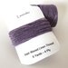 Irish Waxed Linen Thread Cord, Lavender, 4 Ply - 5 Yards