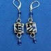 Broken China Jewelry, Earrings, Zebra Print, Sue Zipkin Rainforest